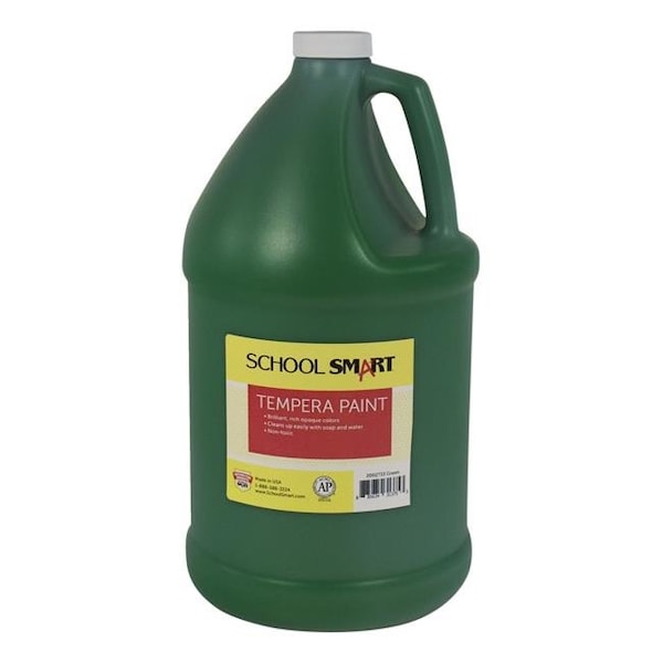 School Smart 2002733 1 gal Tempera Paint; Green